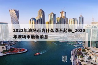 2022年波场币为什么涨不起来_2020年波场币最新消息